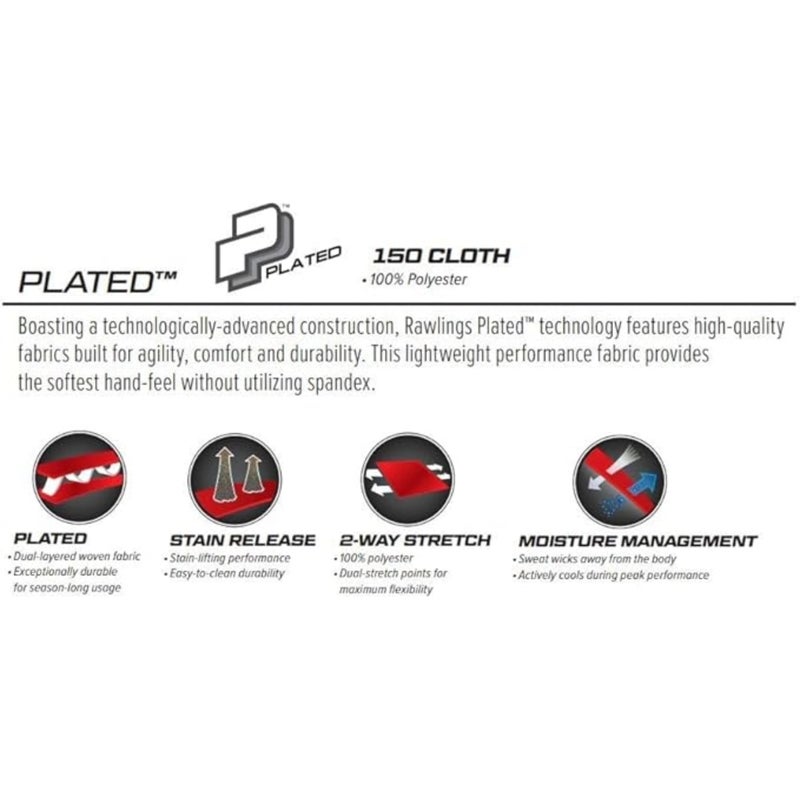 Rawlings | PRO 150 Knicker Baseball Pant | Grey | Youth Small - Image 4